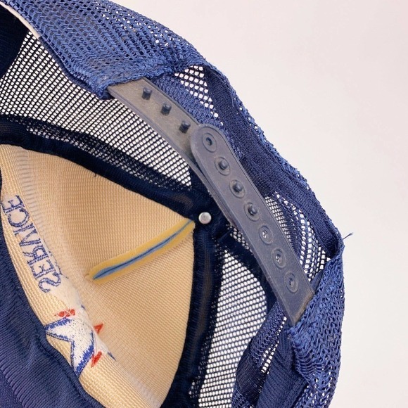 VINTAGE 70s KPL Gas Service Triple Star Mesh Trucker Hat Cap - Picture 9 of 9